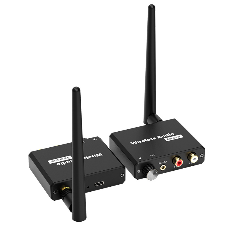Ασύρματος μεταδιδόμενος ήχου 2.4G με δέκτη – 1080P, σετ: πομπός + δέκτης + εγχειρίδιο