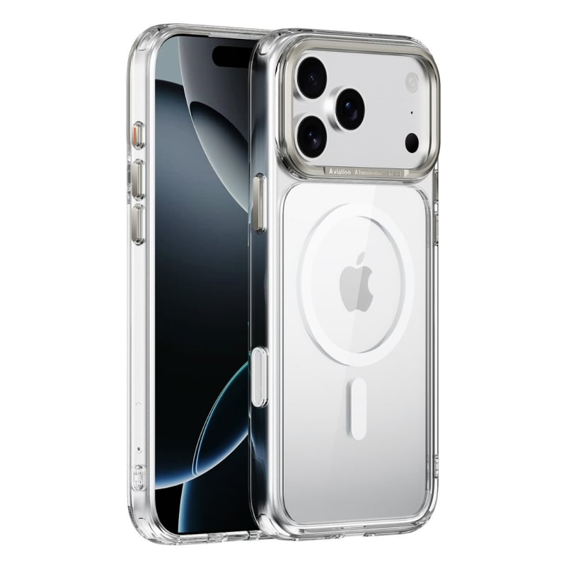 Ohla μεταλλική θήκη για κινητό με διαφανές πλαίσιο κάμερας και μαγνητική πρόσδεση για iPhone 17 Pro – Αντοχή στην πτώση, κατασκευή με έγχυση