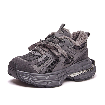 Ženske dad shoes, gornji dio od prave kože, okrugli vrh, PU uložak, srednja visina pete 3–5 cm