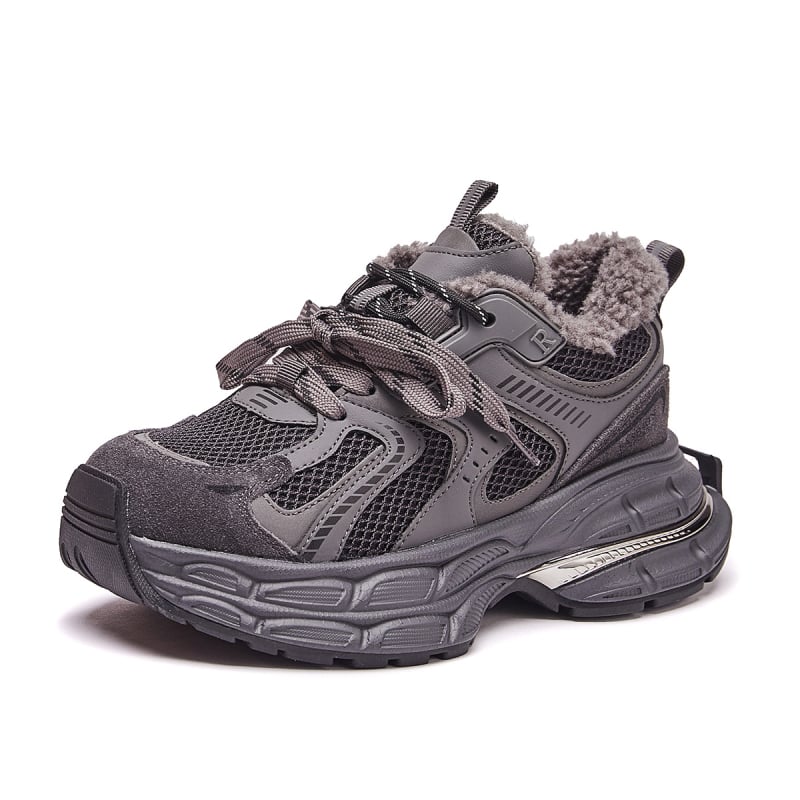 Ženske dad shoes, gornji dio od prave kože, okrugli vrh, PU uložak, srednja visina pete 3–5 cm