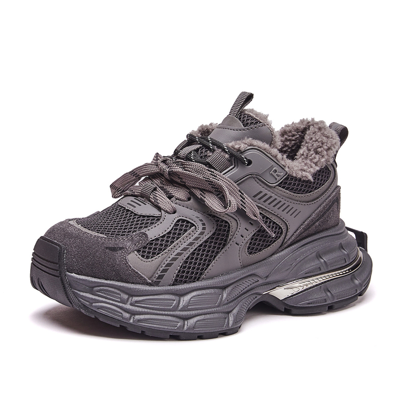 Ženske dad shoes, gornji dio od prave kože, okrugli vrh, PU uložak, srednja visina pete 3–5 cm