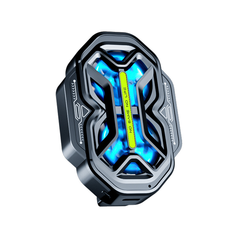 DY59 ψύξη κινητού με δύο ανεμιστήρες, αερόψυξη με τρία επίπεδα ταχύτητας, διπλή μπαταρία, ασύρματη σύνδεση, συμβατό με iPhone και Android