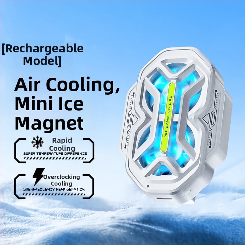 DY59 ψύξη κινητού με δύο ανεμιστήρες, αερόψυξη με τρία επίπεδα ταχύτητας, διπλή μπαταρία, ασύρματη σύνδεση, συμβατό με iPhone και Android