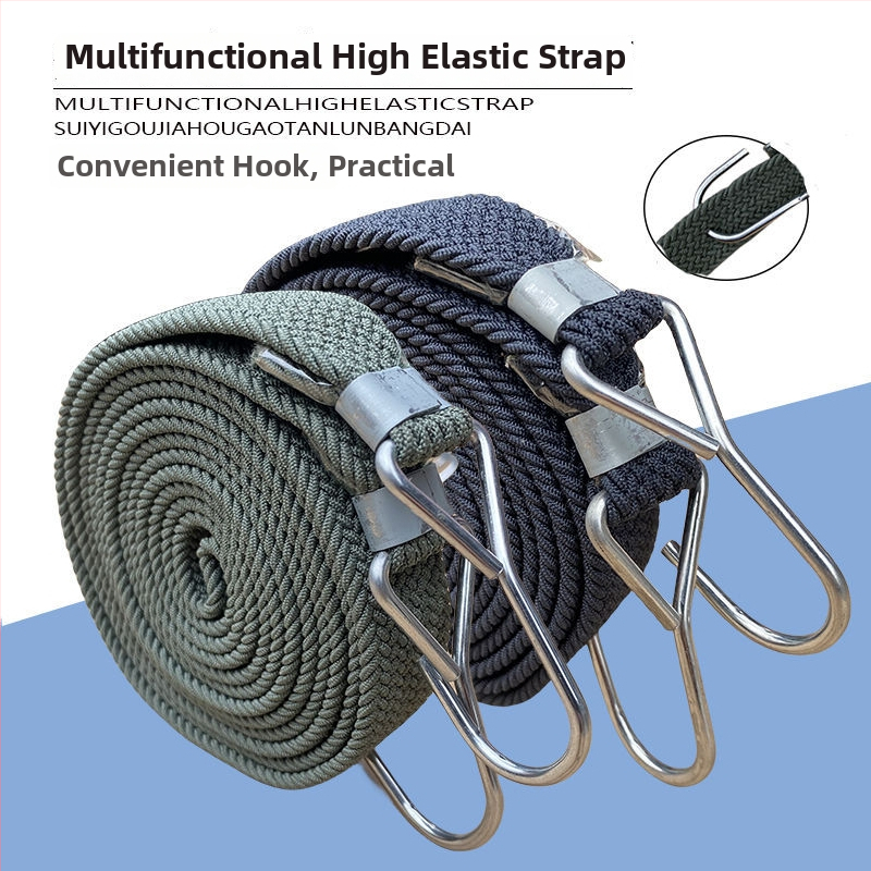 Elastický univerzálny popruh na motocykl s hákom na batožinu pre zabezpečenie nákladu na motocykloch a bicykloch