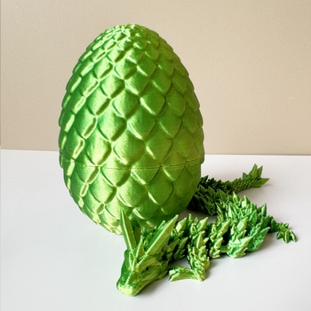 3D ispisani set zmajevog jajeta sa sastavljivim modelom, moderni umjetnički stil, PLA materijal, ukras za vješanje