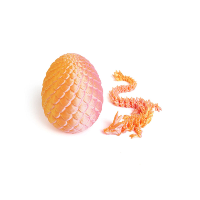 3D ispisani set zmajevog jajeta sa sastavljivim modelom, moderni umjetnički stil, PLA materijal, ukras za vješanje