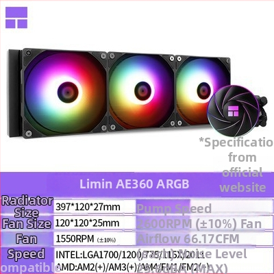 Thermalright Aquaelite CPU hladnjak s ARGB osvjetljenjem i tekućim hlađenjem