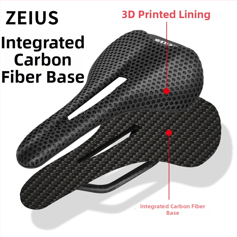Σέλα ποδηλάτου – ZEIUS, 3D εκτύπωση, ράγες από ανθρακονήματα / μαξιλαράκι ρητίνης, για ποδήλατο βουνού