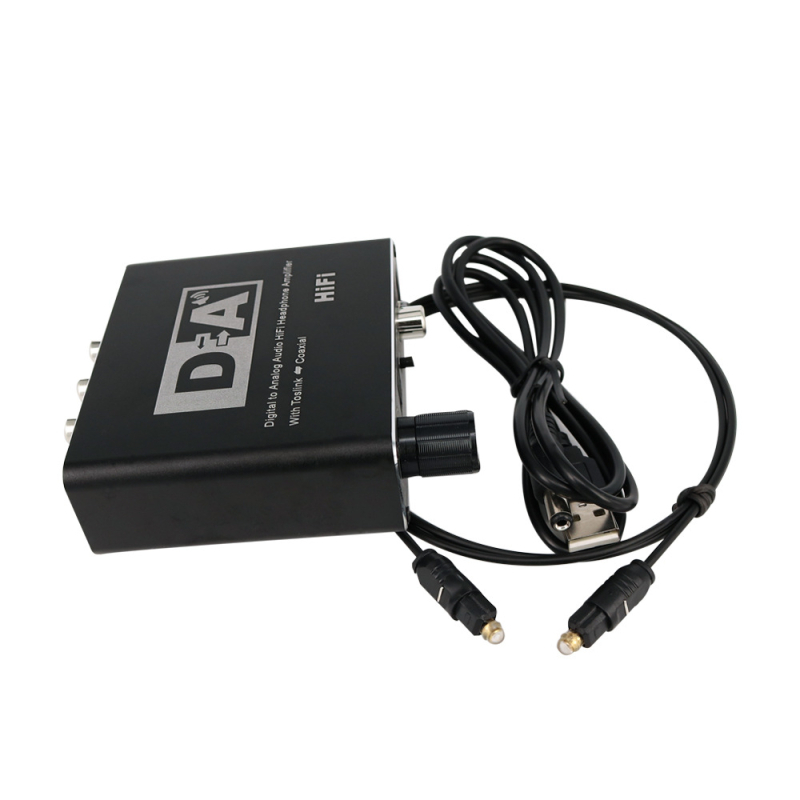 Convertor Digital-Analog cu decodare coaxială pentru sunet 5.1 canale și ieșire pentru căști de 3,5 mm, model SM-007