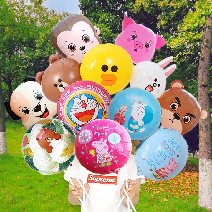Balon od aluminijske folije, okruglog oblika, pogodan za rođendane, proljetne festivale i Dan djece