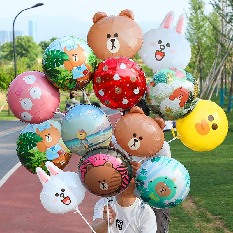 Balon od aluminijske folije, okruglog oblika, pogodan za rođendane, proljetne festivale i Dan djece