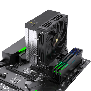 Lovingcool5 Hladnjak CPU s bakrenim cijevima – toranski zračni hlađenje s ARGB ventilatorom, 5 toplovnih cijevi