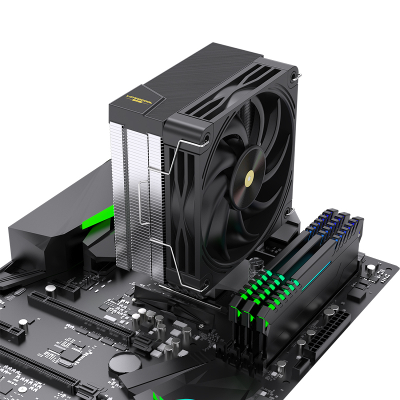 Lovingcool5 Hladnjak CPU s bakrenim cijevima – toranski zračni hlađenje s ARGB ventilatorom, 5 toplovnih cijevi