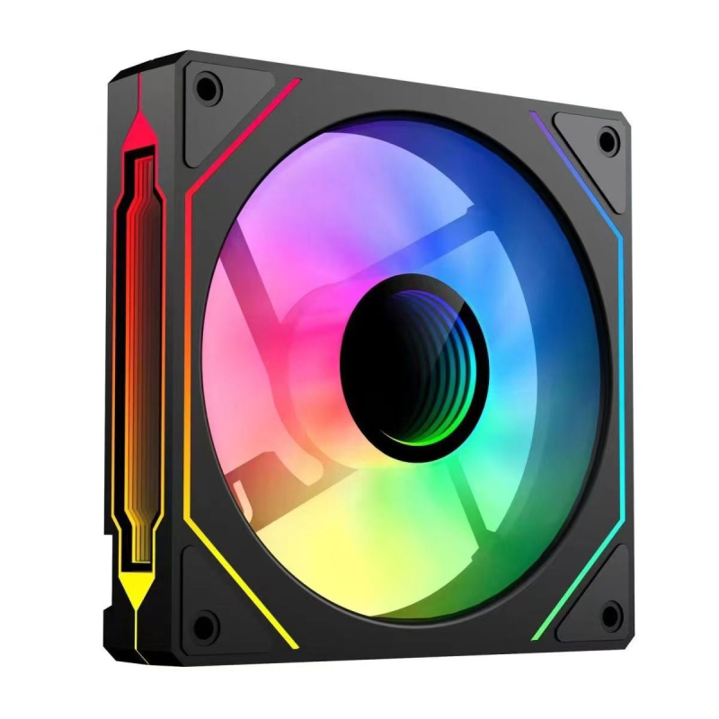 Ventilator de răcire pentru carcasă desktop cu iluminare ARGB, rulment hidraulic, 1200 RPM, zgomot 30 dB, durată de viață 30000 h