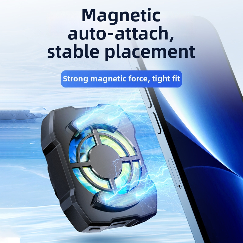 AL16 chladič pre telefón, magnetické uchytenie, 3-stupňové nastavenie, bezdrôtové nabíjanie, USB-C