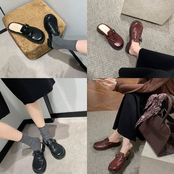 Ženske loaferice od prave kože — Slip-On, lagane, gumeni potplat, unutarnji dio od ovčje kože, niski potpetica
