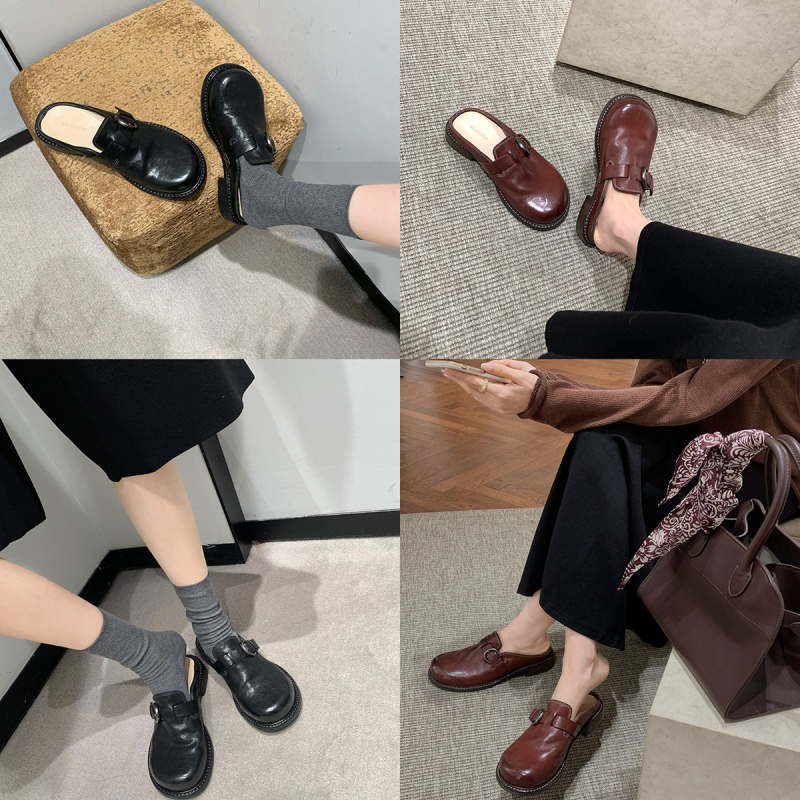 Ženske loaferice od prave kože — Slip-On, lagane, gumeni potplat, unutarnji dio od ovčje kože, niski potpetica