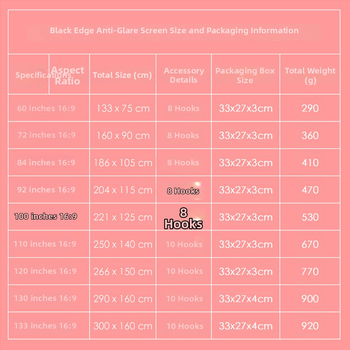 Sklopivi projekcijski ekran NICEFOUR SK2, metalni anti-odražavajući ekran, prijenosni 4K HD projekcijski ekran, težina 290–920 g