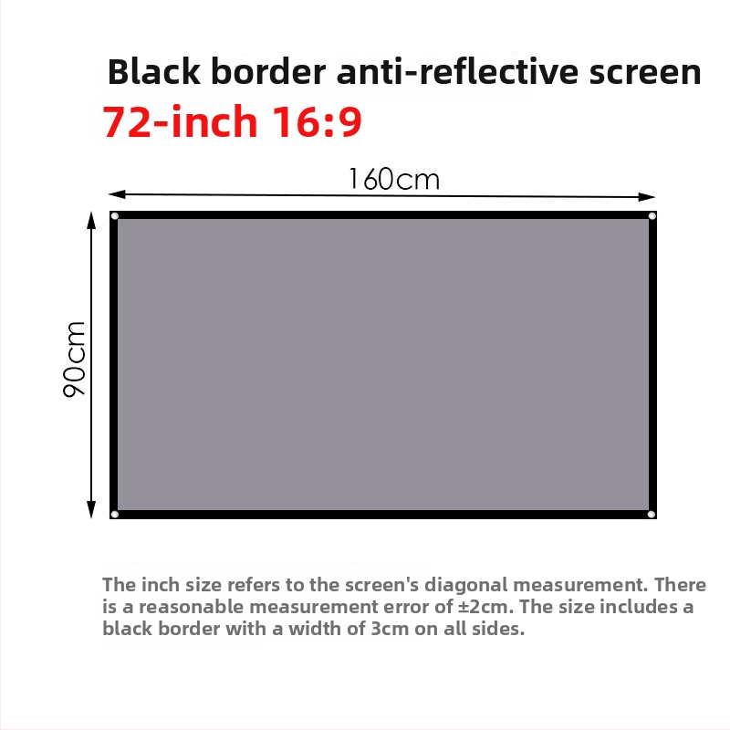 Sklopivi projekcijski ekran NICEFOUR SK2, metalni anti-odražavajući ekran, prijenosni 4K HD projekcijski ekran, težina 290–920 g