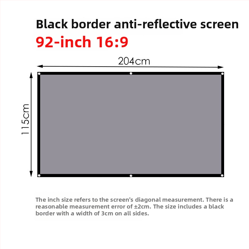 Sklopivi projekcijski ekran NICEFOUR SK2, metalni anti-odražavajući ekran, prijenosni 4K HD projekcijski ekran, težina 290–920 g