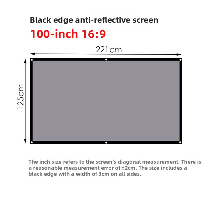 Sklopivi projekcijski ekran NICEFOUR SK2, metalni anti-odražavajući ekran, prijenosni 4K HD projekcijski ekran, težina 290–920 g