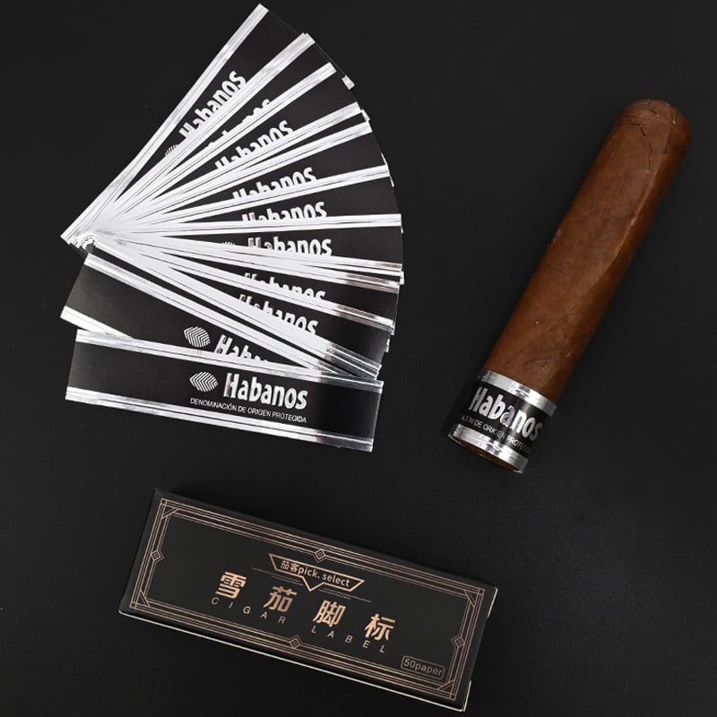 Προστατευτικό διακοσμητικό patch για το τελείωμα της πούρας - χειροποίητο, με αυτοκόλλητη βάση, πλαστικό, σχέδιο Έτος του Φιδιού, στυλ ελαφριάς πολυτέλειας