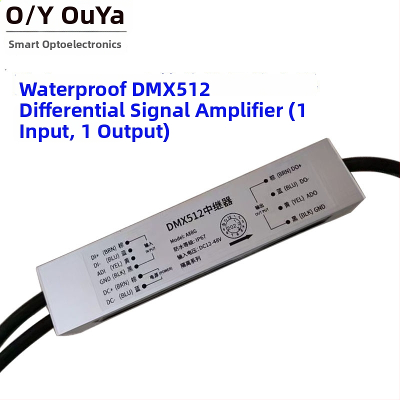 512 signalni pojačivač DMX512/TTL za LED rasvjetu pune boje, žično sučelje, DC5-24V, podržava nizove svjetala, module i magične LED trake