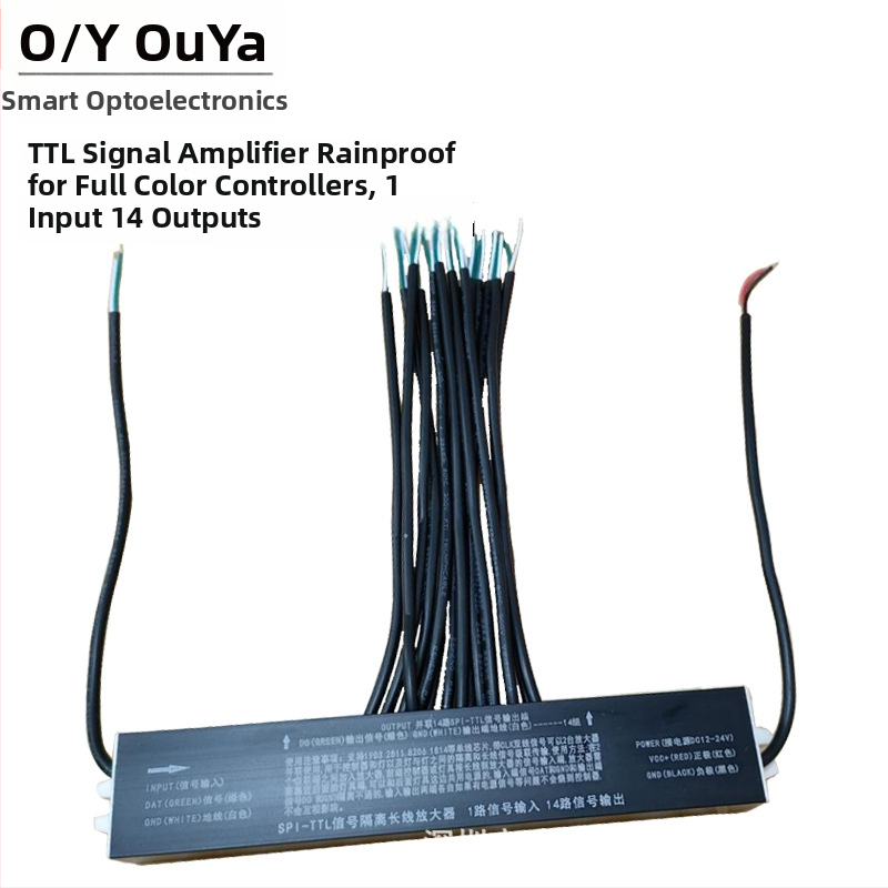512 signalni pojačivač DMX512/TTL za LED rasvjetu pune boje, žično sučelje, DC5-24V, podržava nizove svjetala, module i magične LED trake
