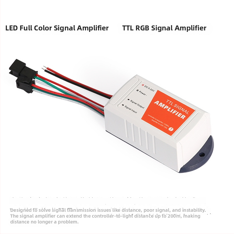 512 signalni pojačivač DMX512/TTL za LED rasvjetu pune boje, žično sučelje, DC5-24V, podržava nizove svjetala, module i magične LED trake