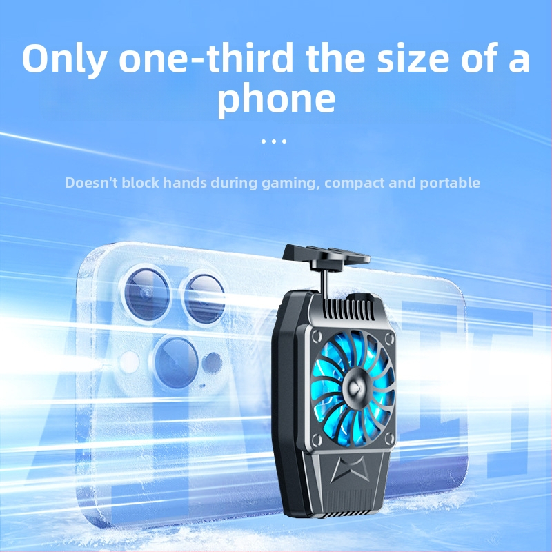 Αερόψύκτης κινητού H15 με μπαταρία, ρυθμιζόμενος σε τρεις ταχύτητες, γρήγορη ψύξη, συμβατό με κινητά τηλέφωνα με οθόνη αφής