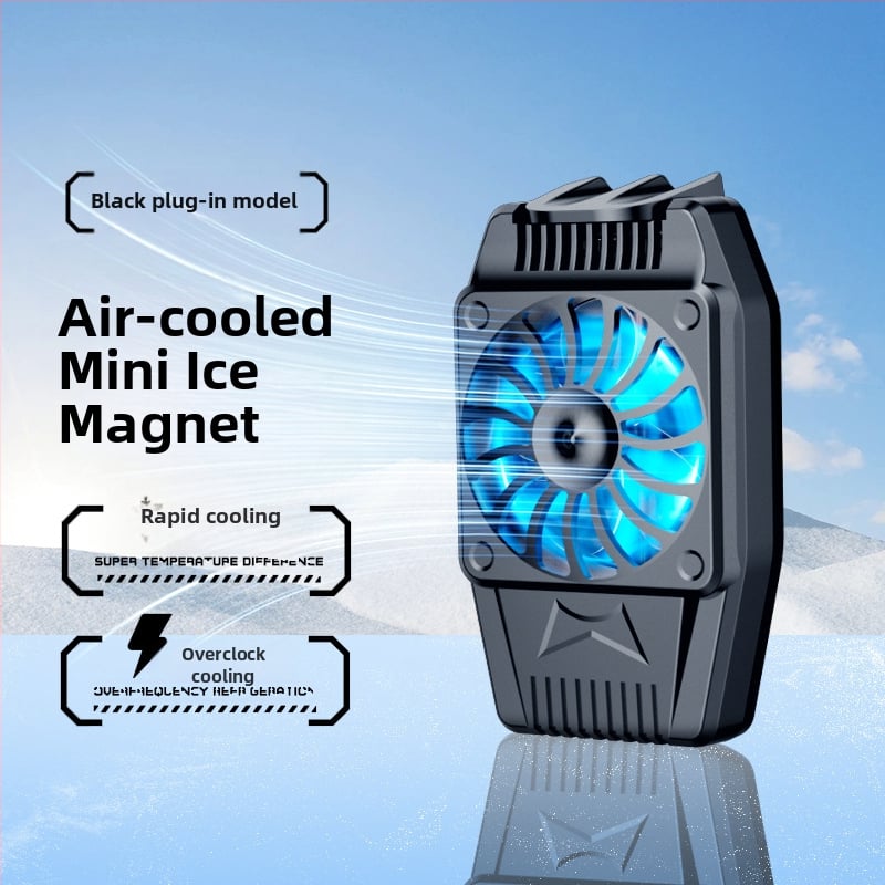 Αερόψύκτης κινητού H15 με μπαταρία, ρυθμιζόμενος σε τρεις ταχύτητες, γρήγορη ψύξη, συμβατό με κινητά τηλέφωνα με οθόνη αφής