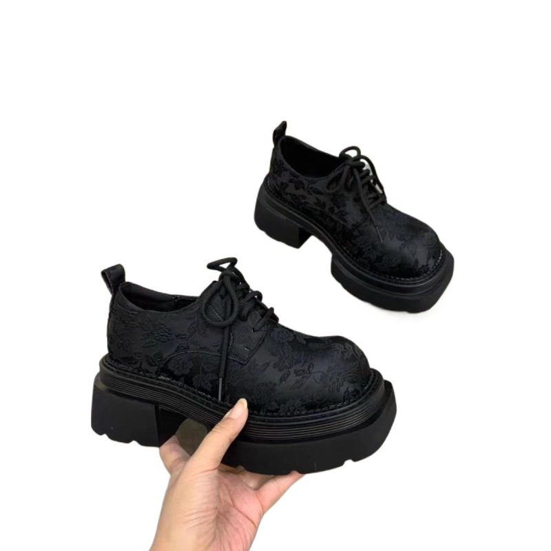 Loafers od sintetičke kože s gumenom potplatom, debelim potplatom, oštar nos, EVA ulošak