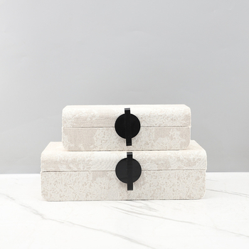 Chaojie Kutija za pohranu nakita | Moderni minimalistički stil | Kapacitet 2 | Preklopni poklop