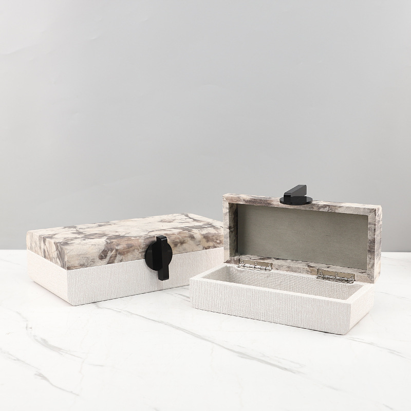 Chaojie Kutija za pohranu nakita | Moderni minimalistički stil | Kapacitet 2 | Preklopni poklop