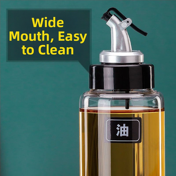 Posuda za ulje od visok borosilikatnog stakla, vodonepropusna, s automatskim otvaranjem i zatvaranjem, otporna na visoke temperature, pogodna za ulje, ocat i začine