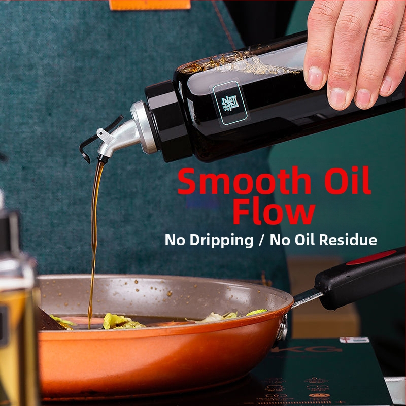 Posuda za ulje od visok borosilikatnog stakla, vodonepropusna, s automatskim otvaranjem i zatvaranjem, otporna na visoke temperature, pogodna za ulje, ocat i začine