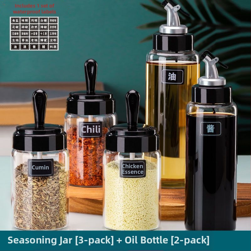 Posuda za ulje od visok borosilikatnog stakla, vodonepropusna, s automatskim otvaranjem i zatvaranjem, otporna na visoke temperature, pogodna za ulje, ocat i začine