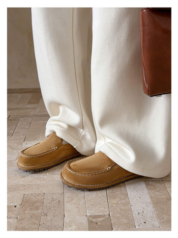 Ženski loaferi od prave kože, s oštrim vrhom, gumena potplata, slip-on, podstava od mikrovlakana, za proljeće