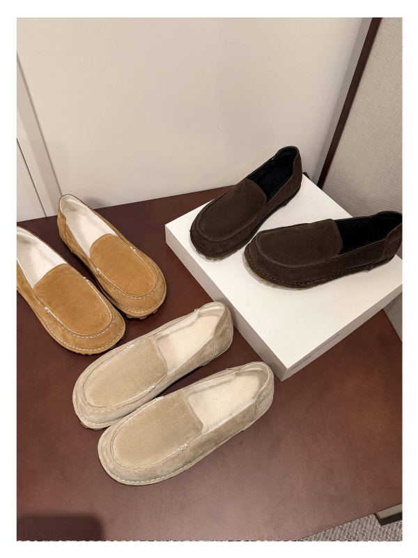 Ženski loaferi od prave kože, s oštrim vrhom, gumena potplata, slip-on, podstava od mikrovlakana, za proljeće