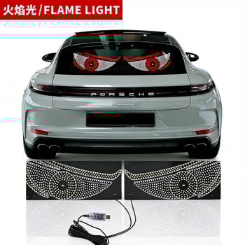 Démon szem LED kijelző autóhoz, akril, XS1, USB-tápellátás 5V 1W, első és hátsó ablakokra ragasztóval