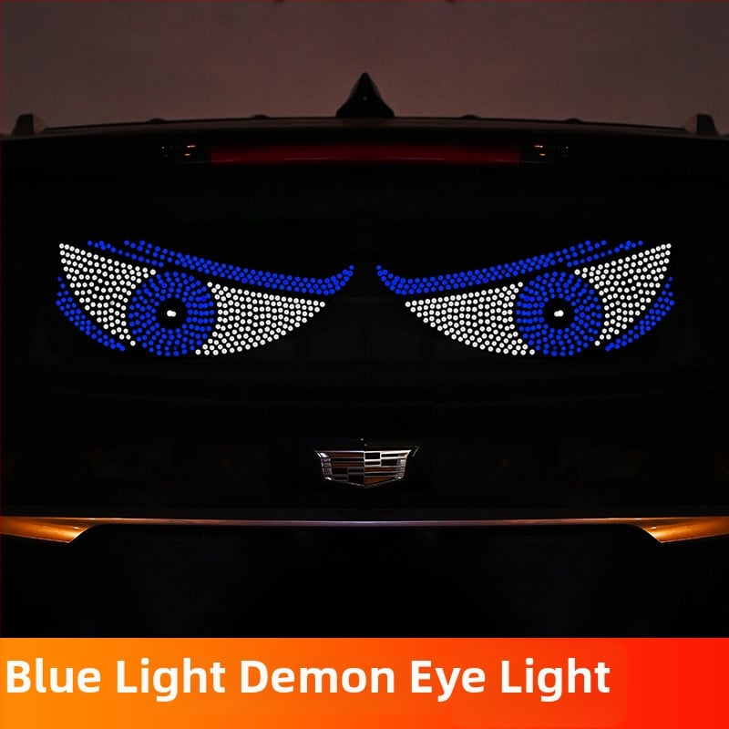 Démon szem LED kijelző autóhoz, akril, XS1, USB-tápellátás 5V 1W, első és hátsó ablakokra ragasztóval