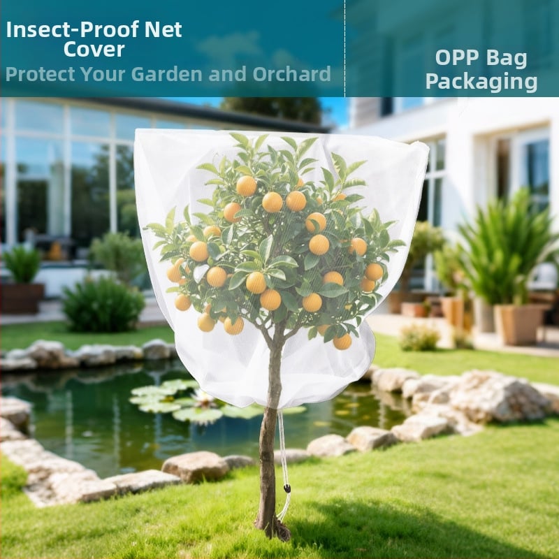Plant Xun мрежеста защита срещу насекоми и птици за зеленчуци и плодни дървета в саксии — дишаща мрежа за външна употреба