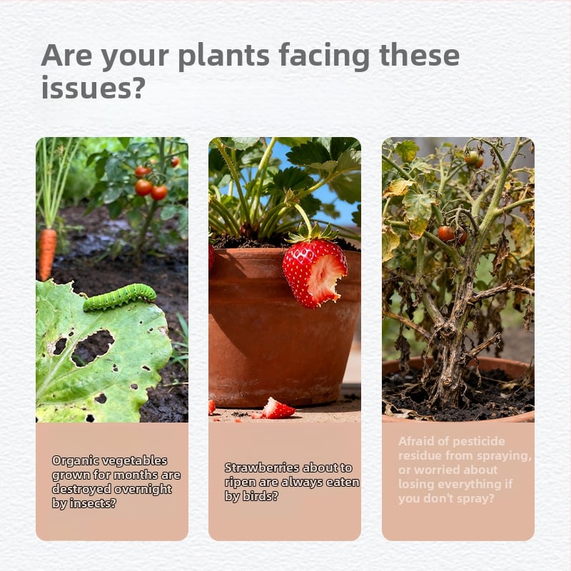 Plant Xun мрежеста защита срещу насекоми и птици за зеленчуци и плодни дървета в саксии — дишаща мрежа за външна употреба