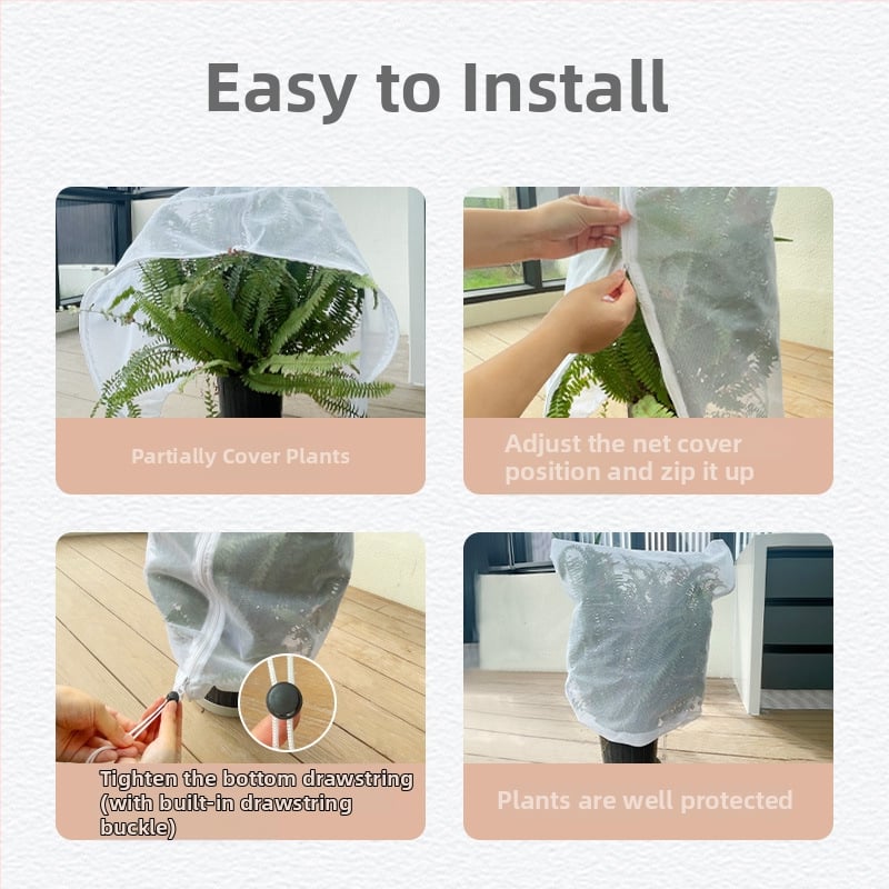 Plant Xun мрежеста защита срещу насекоми и птици за зеленчуци и плодни дървета в саксии — дишаща мрежа за външна употреба