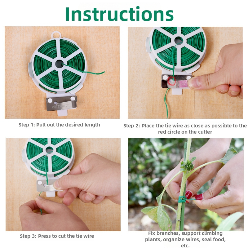 Kućni set za vrt; PVC + žica; Za vezanje i pričvršćivanje; Gardening