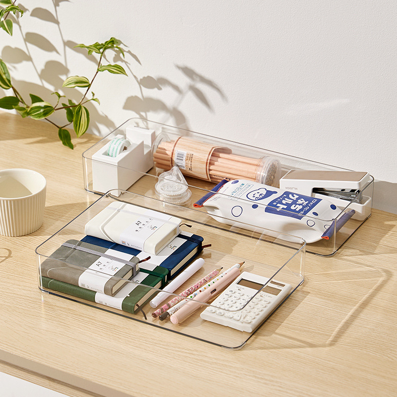 Kutija za organizaciju ladice SF-2120, PET plastika, kapacitet 1 L, organizator za ured i kuhinju, proziran