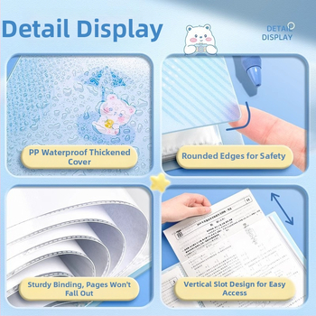 A4 priehradka na dokumenty s priehľadnými vložkami, PP materiál, 60 strán, hrúbka 0.55 mm, Slow Work