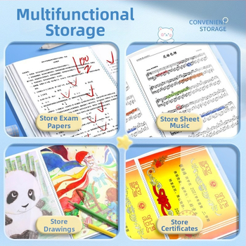 A4 priehradka na dokumenty s priehľadnými vložkami, PP materiál, 60 strán, hrúbka 0.55 mm, Slow Work