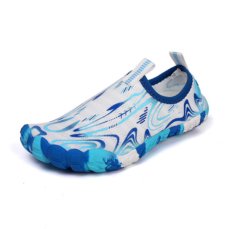 Unisex vodene cipele za ljeto — Velcro zatvarač, protuklizna gumena potplat, prozračna mrežasta unutrašnjost, brzo sušeće, niski profil