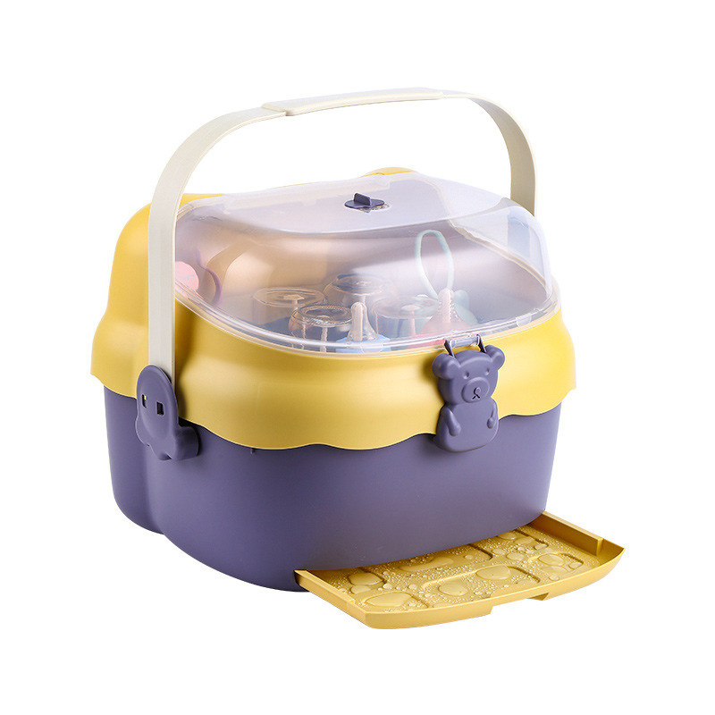 Κουτί αποθήκευσης μπιμπερό και παιδικών σκευών, με ράφι αποστράγγισης και καπάκι κατά της σκόνης - Μοντέλο 998, PP, χωρητικότητα 1000 L+, αναδιπλούμενο, ανθεκτικό στην υγρασία